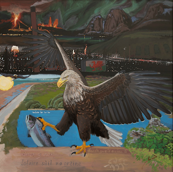 Eagle and Salmon, Kenfig Burrows, Port Talbot by RAG Davies
