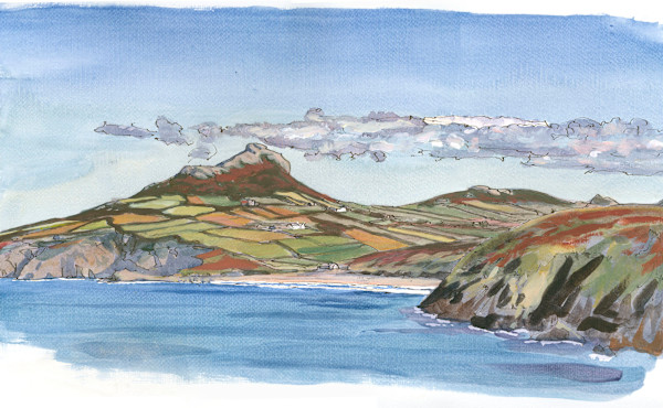 Carn Llidi and Whitesands in Autumn by RAG Davies