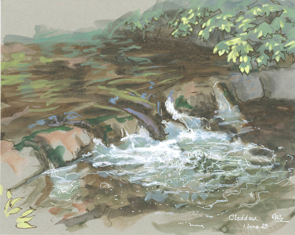 Western Cleddau at Trefgarne Gorge by RAG Davies