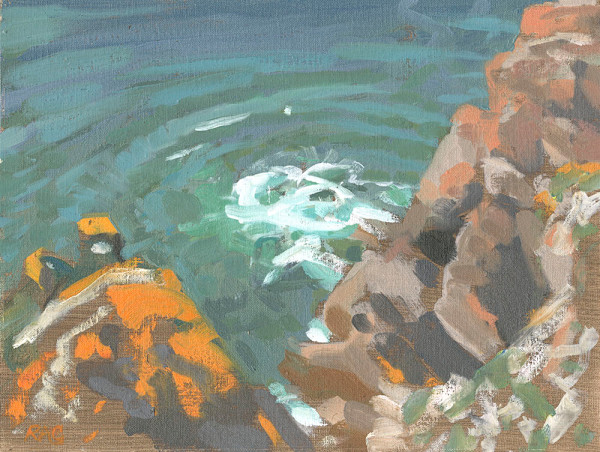 Colours outside Solva Harbour by RAG Davies