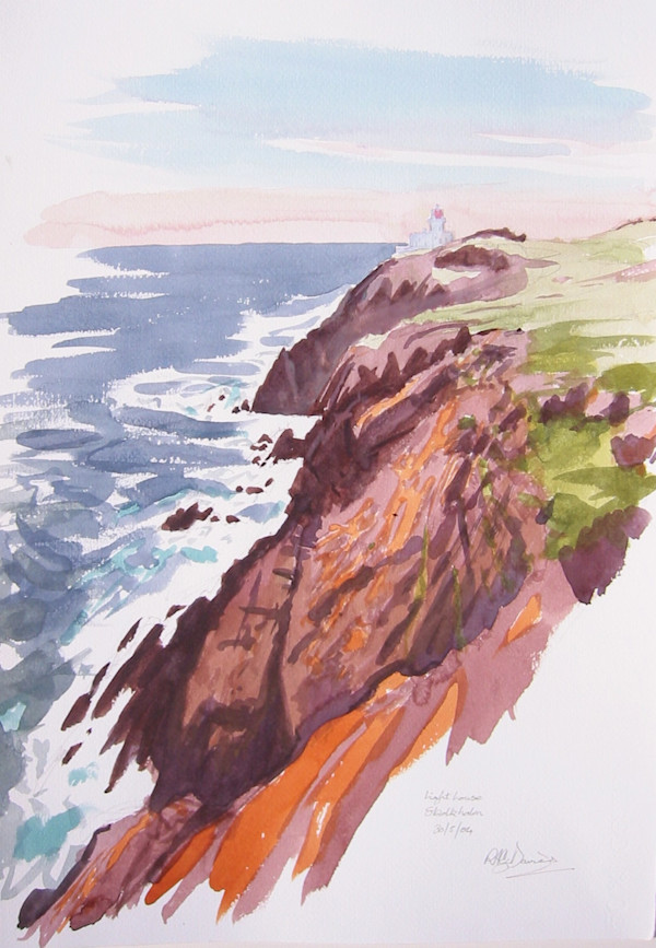 Lighthouse Skokholm, South Cliffs by RAG Davies