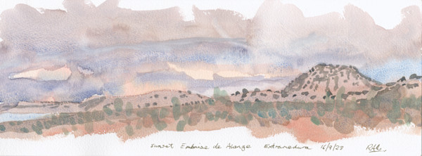 Embaise de Alange sunset by RAG Davies