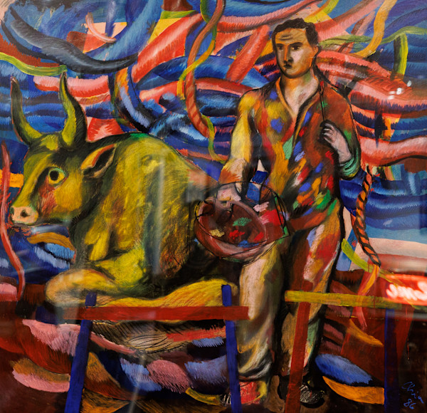 The Bull and the Painter by Sandro Chia