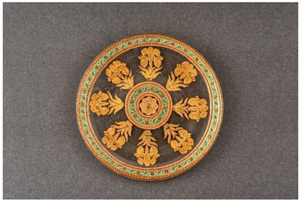 Mughal glass plate