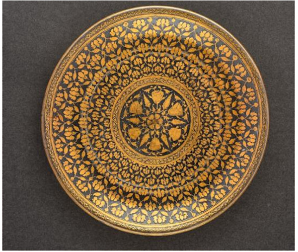 Mughal glass plate