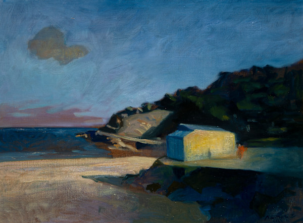 A l'heure dite, Huile sur toile, 73cm x 54 cm by de Miollis