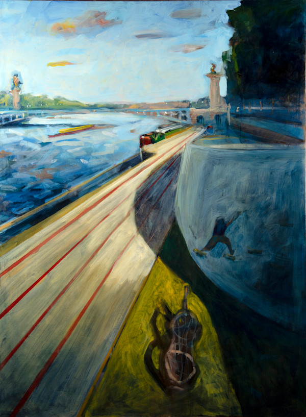 Monter les marches, 97cm x 130 cm by de Miollis