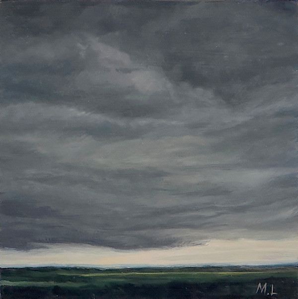 Evening Series, Spurs Ranch Road, Green Line by Marjorie Lindsay