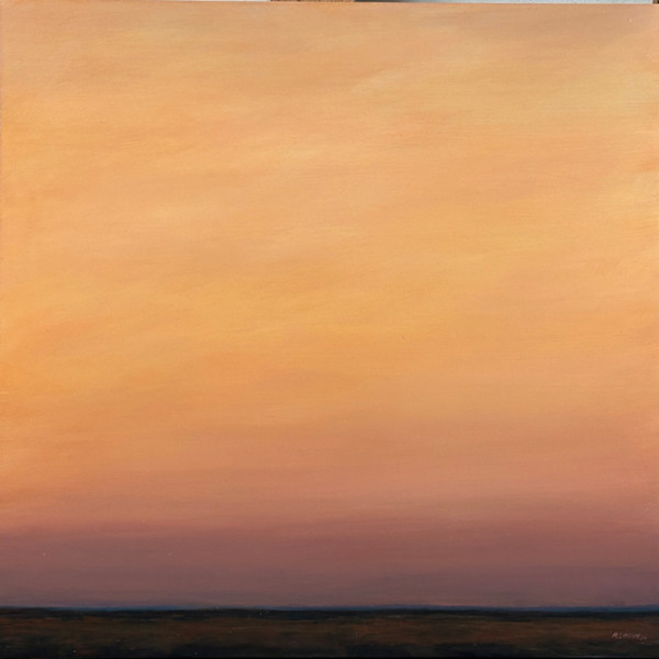 Evening Series, Spurs Ranch Road, Open Gold, Left Panel by Marjorie Lindsay