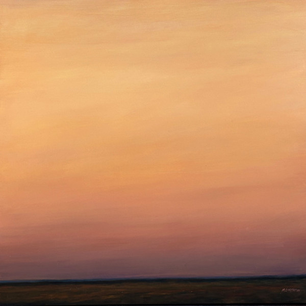 Evening Series, Spurs Ranch Road, Open Gold Right Panel by Marjorie Lindsay