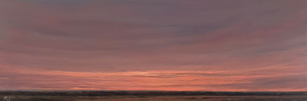 Evening Series, Spurs Ranch Road, Blue Line, Violet Night by Marjorie Lindsay