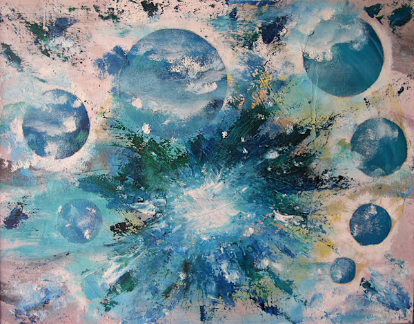 Perceptual Study in Blue and White by Amy Ione