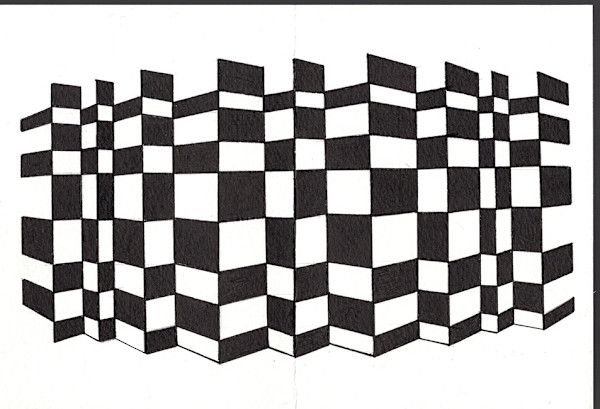 Stochastic Checkerboard (Greeting Card) by Amy Ione