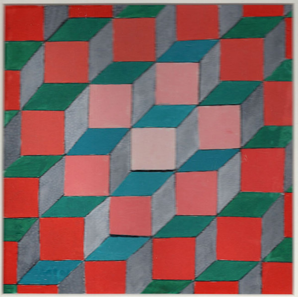 Cube Study with Color Gradations Sketch by Amy Ione