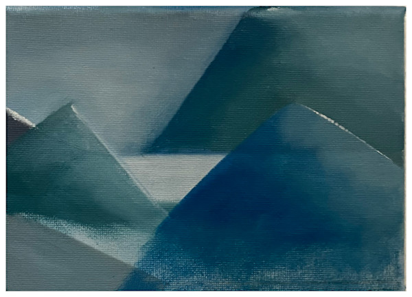 Blue Landscape Sketch by Amy Ione
