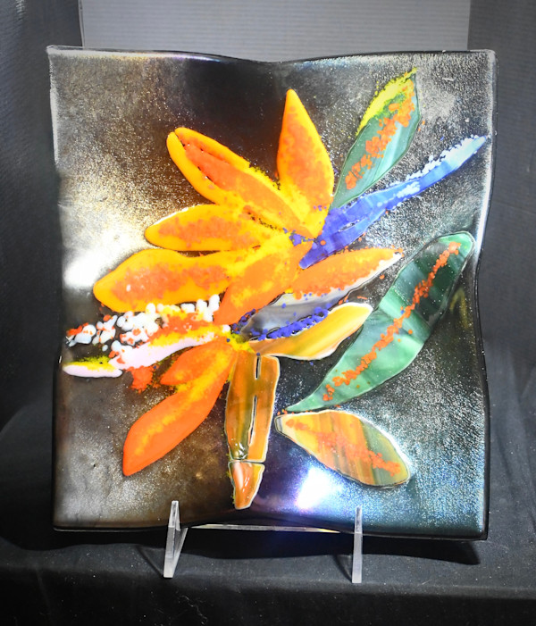 Bird of paradise bowl by Susan Mason