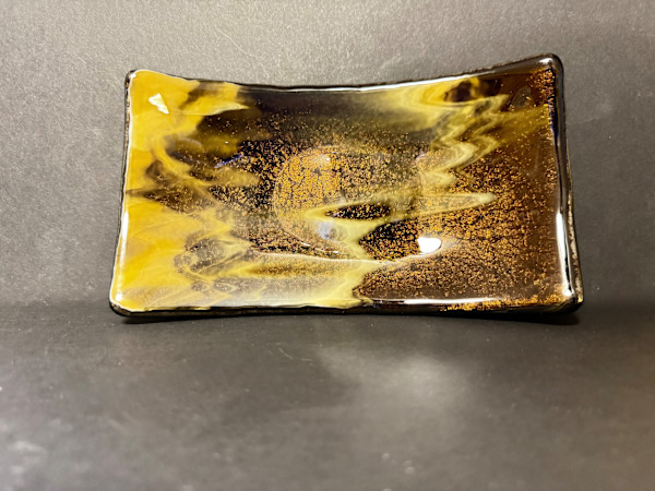 Golden Glow Sushi Dish by Susan Mason