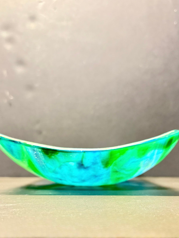 Ocean Hues swoop bowl by Susan Mason