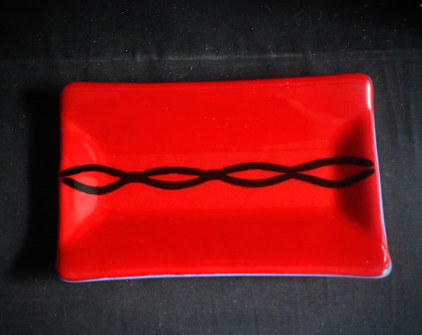 red braid sushi plate by Susan Mason