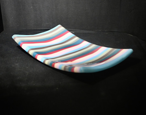 Beach stripes sushi dish by Susan Mason