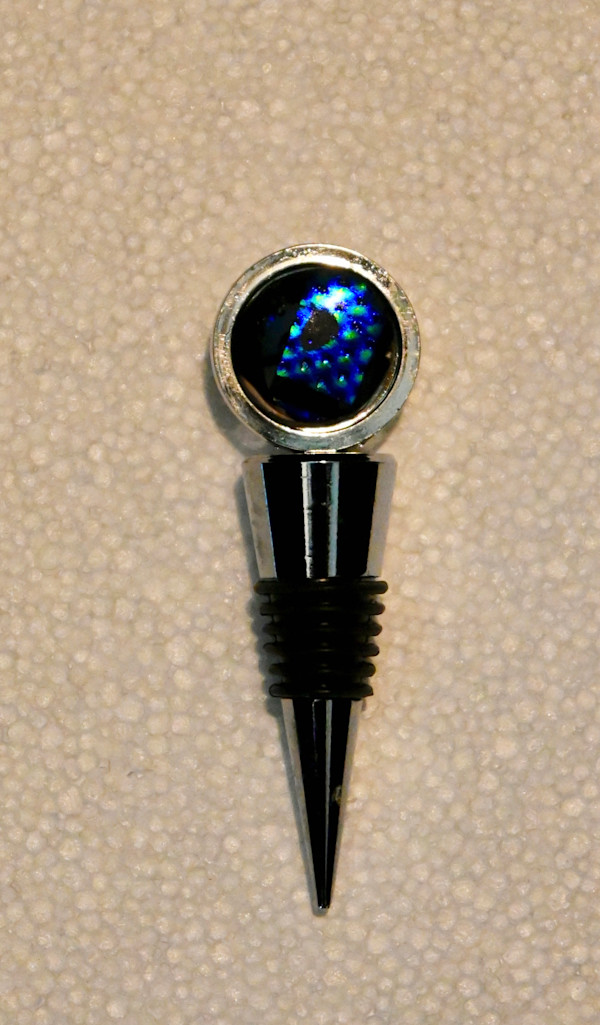 Dichroic Wine cork by Susan Mason