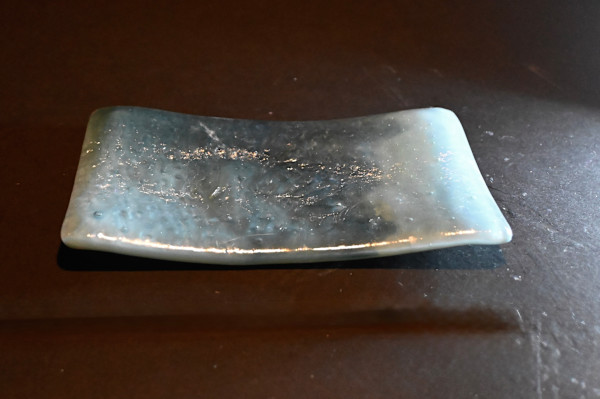 Textured soap dish Horse on bottom by Susan Mason