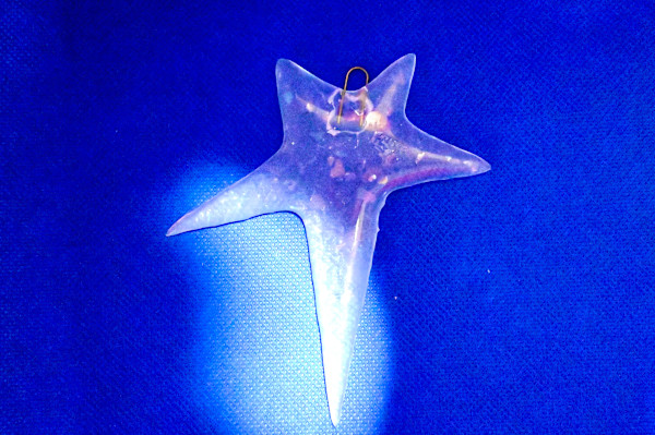 Iridescent star glow ornament by Susan Mason