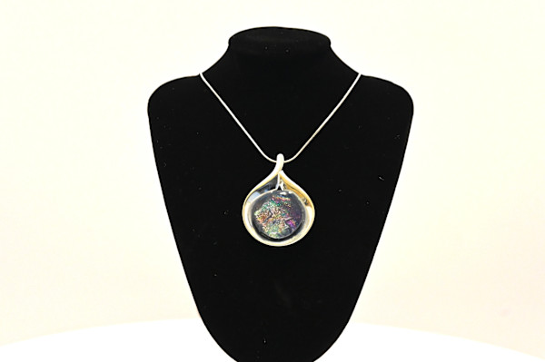 Dichroic Glass Pendant Necklace by Susan Mason