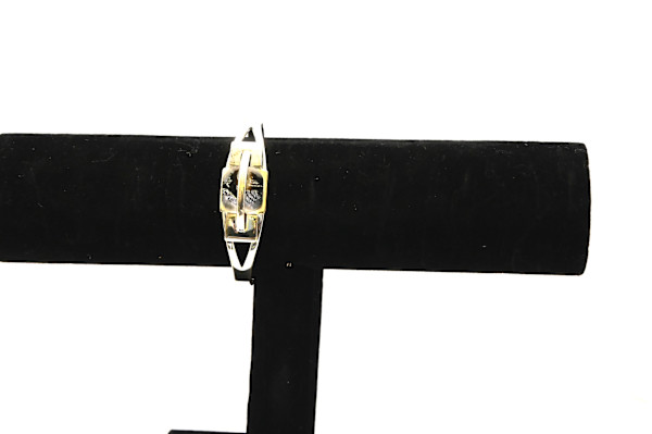 Fused Glass Elegant Two-Tone Bracelet by Susan Mason, Image 1.