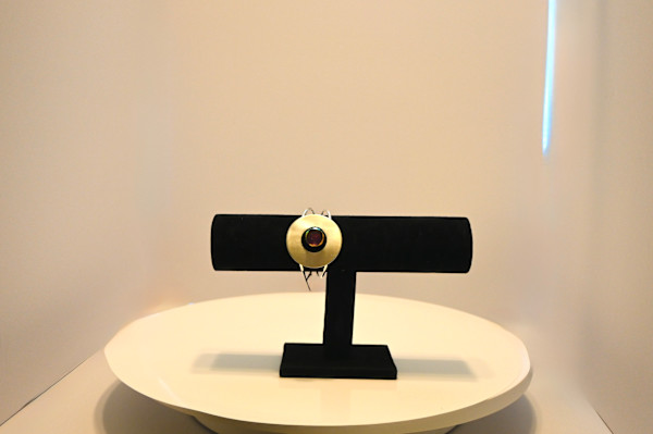 Fused Dichroic Glass Cuff Bracelet by Susan Mason, Image 1.