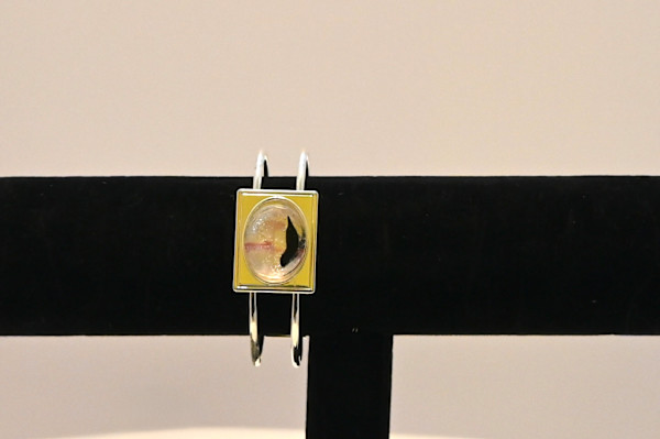 Fused Glass Mystic Silhouette Silver Cuff by Susan Mason, Image 1.