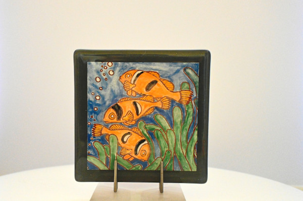 Nemo? -- Handcrafted Fused Glass Tile by Susan Mason, Image 1.