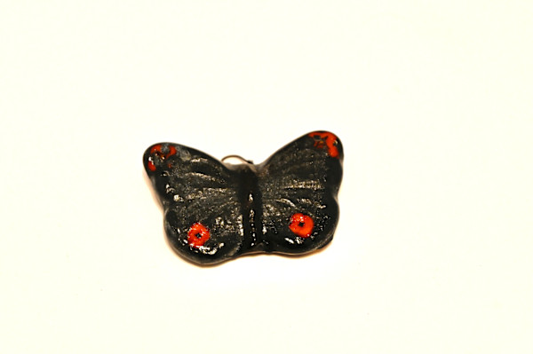 Fused Glass Handcrafted Butterfly ornament/window display by Susan Mason, Image 1.