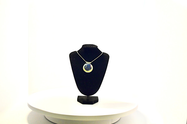 Fused Glas Galaxy Pendant Necklace by Susan Mason, Image 1.