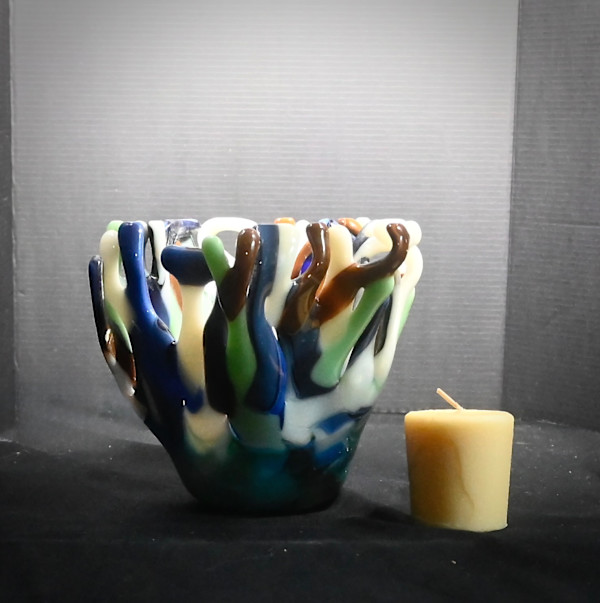 Sea Anemone Votive by Susan Mason