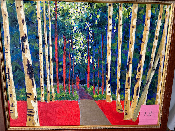 Meditation with Birches by Laura Hartman
