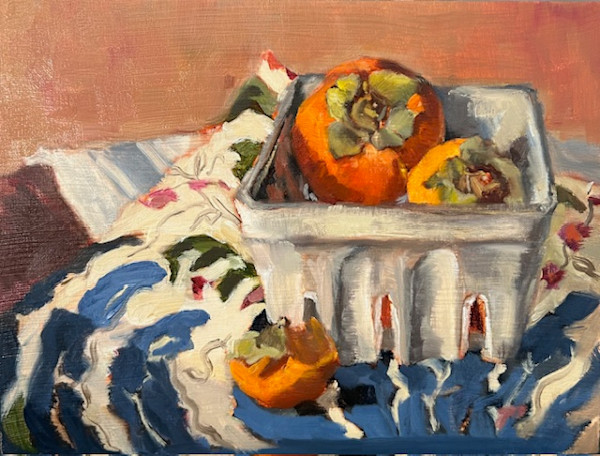 Crate of Persimmons by Monte Perry