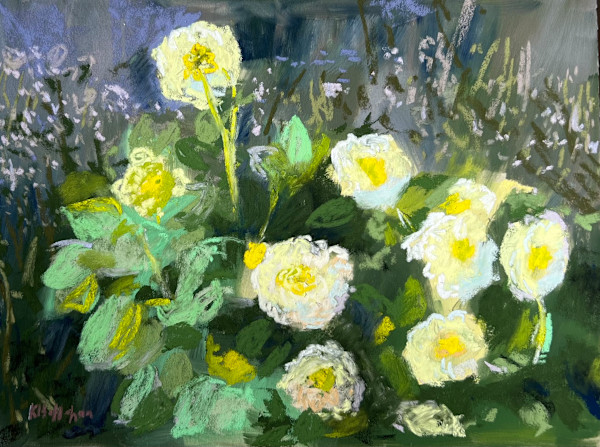 Yellow Dahlias by Flourish Fine Art Gallery & Studio