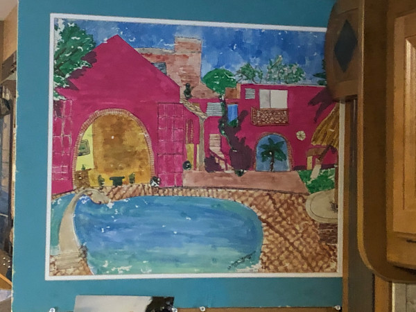 The Pink Motel at Manzanillo by Charlene Huston