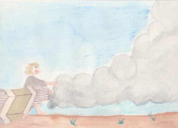 Man with Fog by Charlene Huston