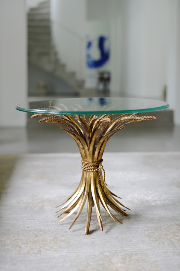 Sheaf of Wheat ("Gerbe de Blé") Side Table in the Hollywood Regency Style, Image 1.