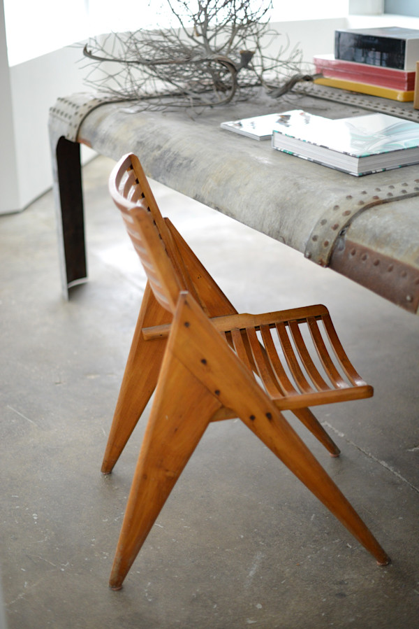 Pair of  Slatted "Compass - Atelier" Lounge Chairs, Image 1.
