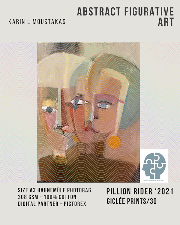 Giclee print: PILLION RIDER by Karin Moustakas, Image 1.