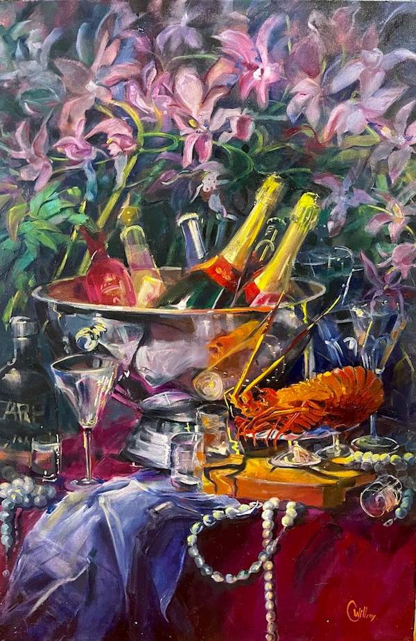 Champagne and Orchids by Cheryl Willcox