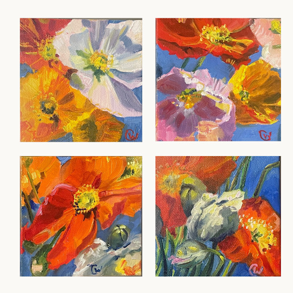 Fridge Poppy Series ( available individually or as a set) by Cheryl Willcox