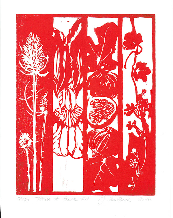 Fleure et Faune #1 red charbonel 1/20 by Julia Kaulbach