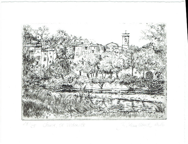 Sauve, le vidourle quer 1, black 1/25 by Julia Kaulbach