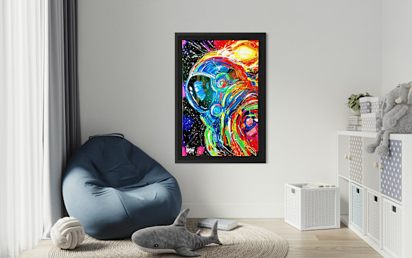 Moon Man - astronaut on metal by Christian Masot