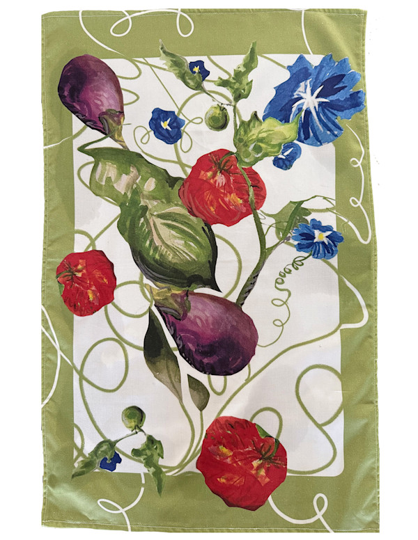 Vegetable tea towel by nikki