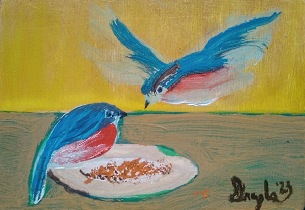 Pair Of Euro Robins by Douglas Black